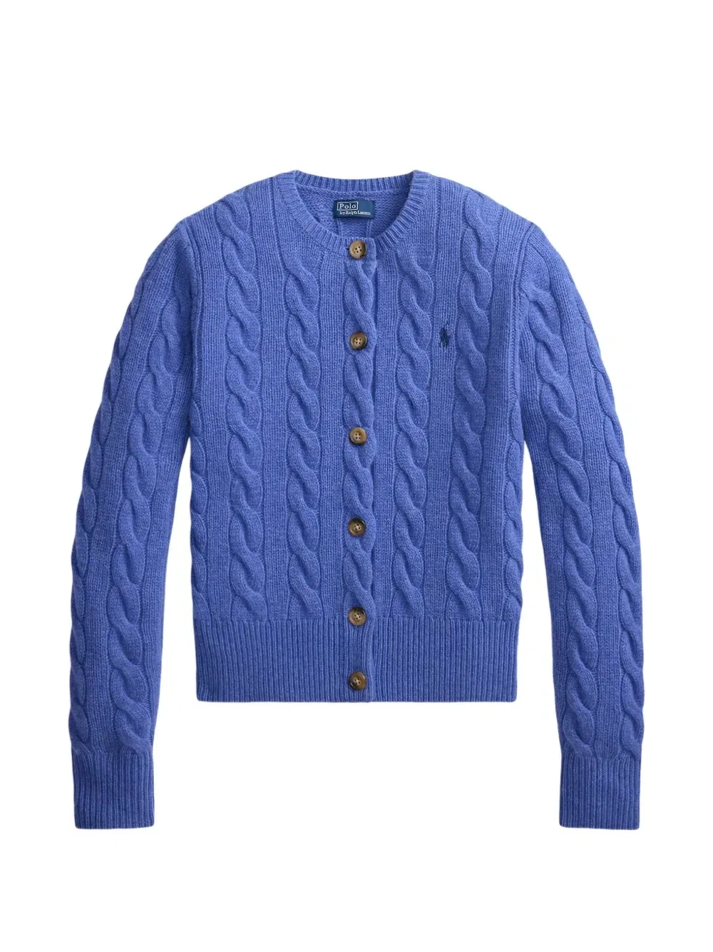 Кардиган Pony фактурной вязки Polo Ralph Lauren, синий