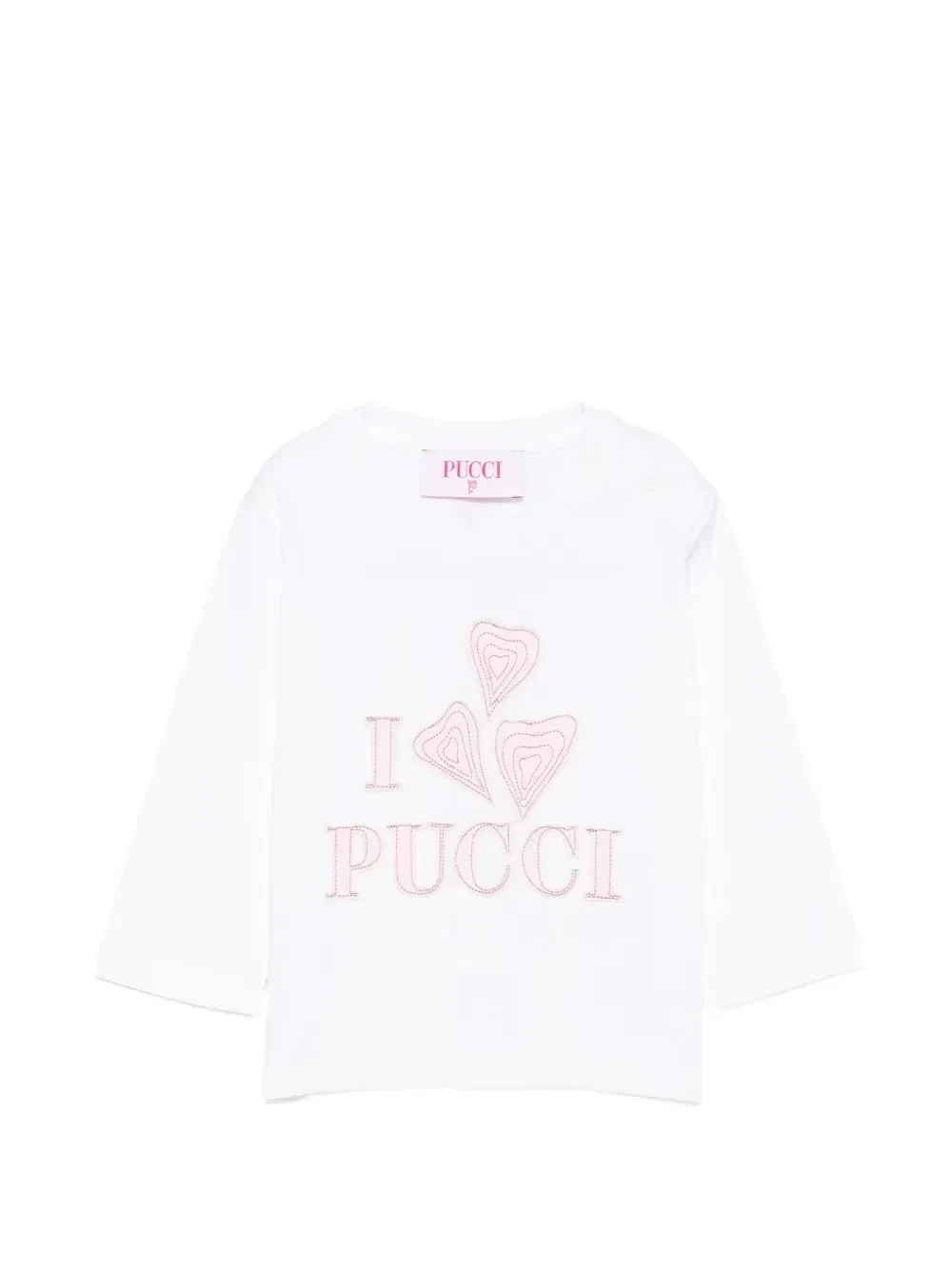Лонгслив с нашивкой-логотипом Pucci Junior, белый