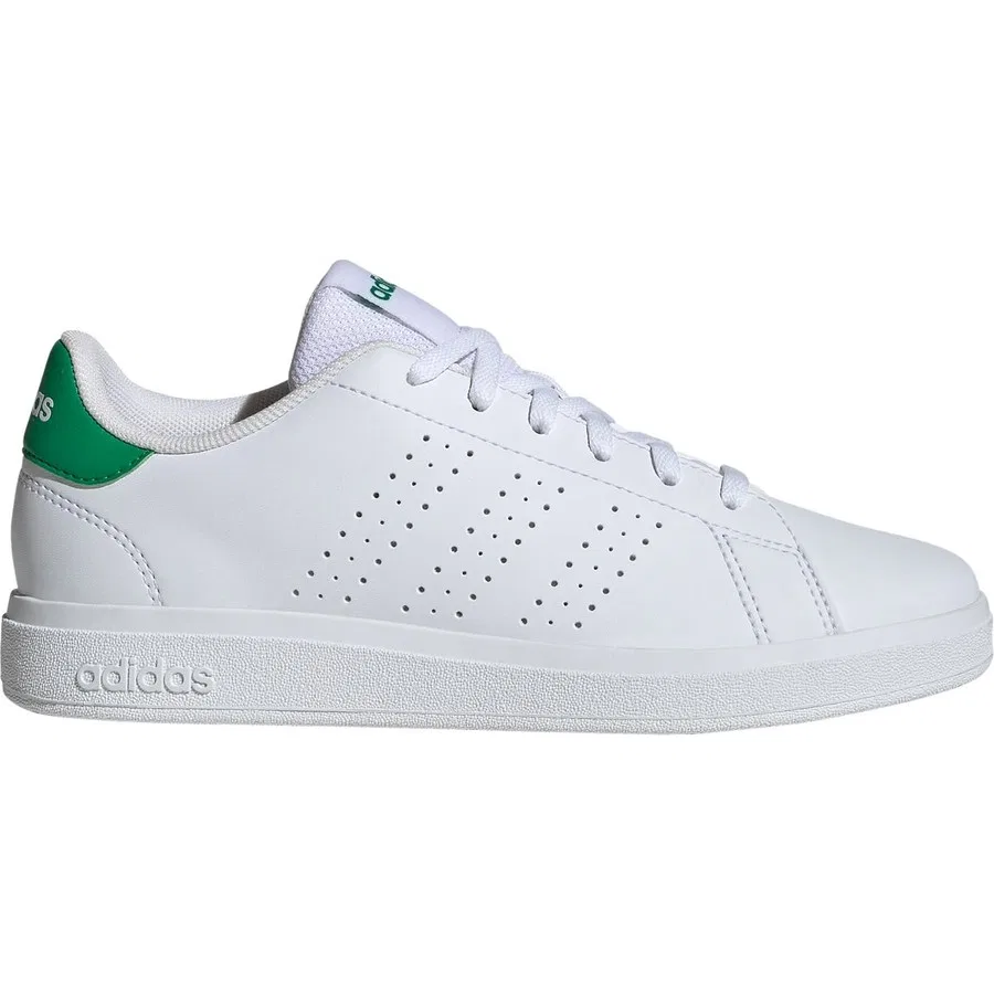 Кроссовки с перфорированными полосками Advantage Base 2.0 adidas, Бело-зеленый — фото 2