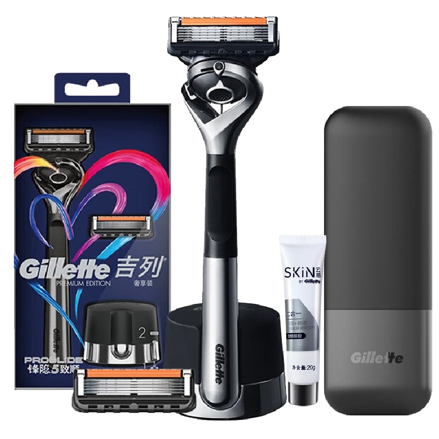 Набор для бритья  Gillette Fusion 5 Premium Edition, 5 предметов