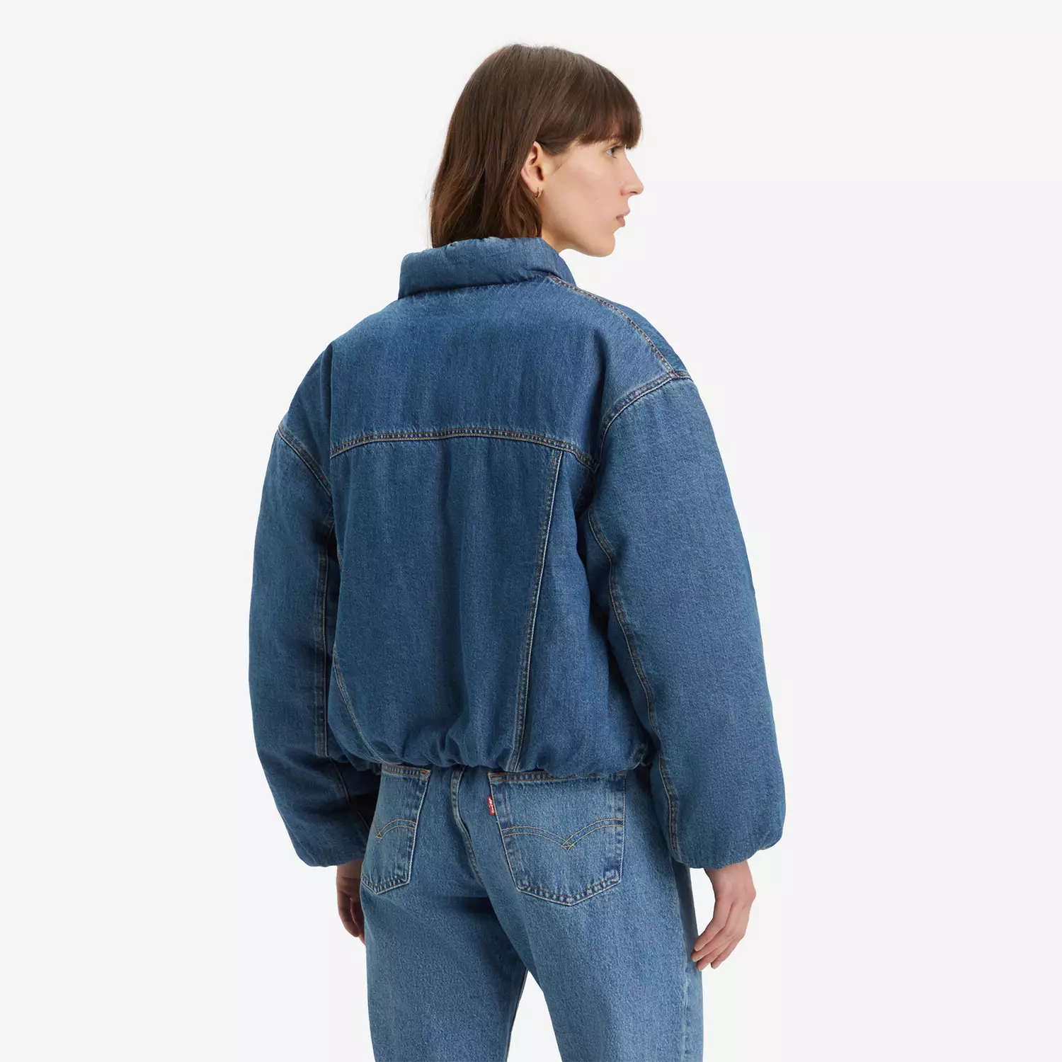Дутая куртка дальнобойщика 90-х годов Levi's, цвет Plushy - Medium Wash — фото 3