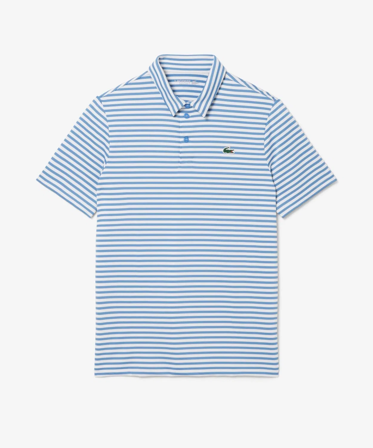 Мужская полиэстеровая поло с коротким рукавом, модель Ultra Dry LACOSTE, Light Blue — фото 4