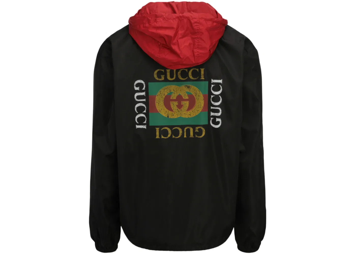 Мужская куртка с капюшоном нейлоновая Jacket Gucci, Black/Ruthenium Grey — фото 2