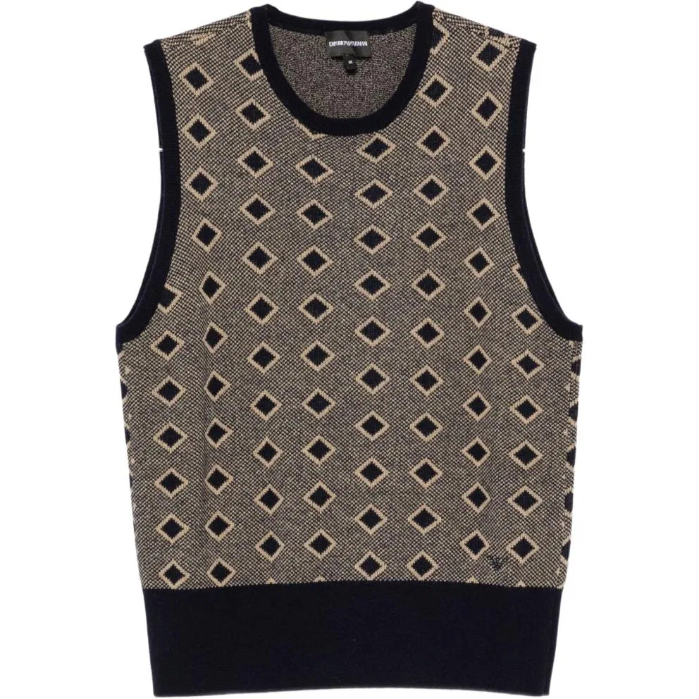 Мужская майка без рукавов с круглым вырезом Emporio Armani, Beige