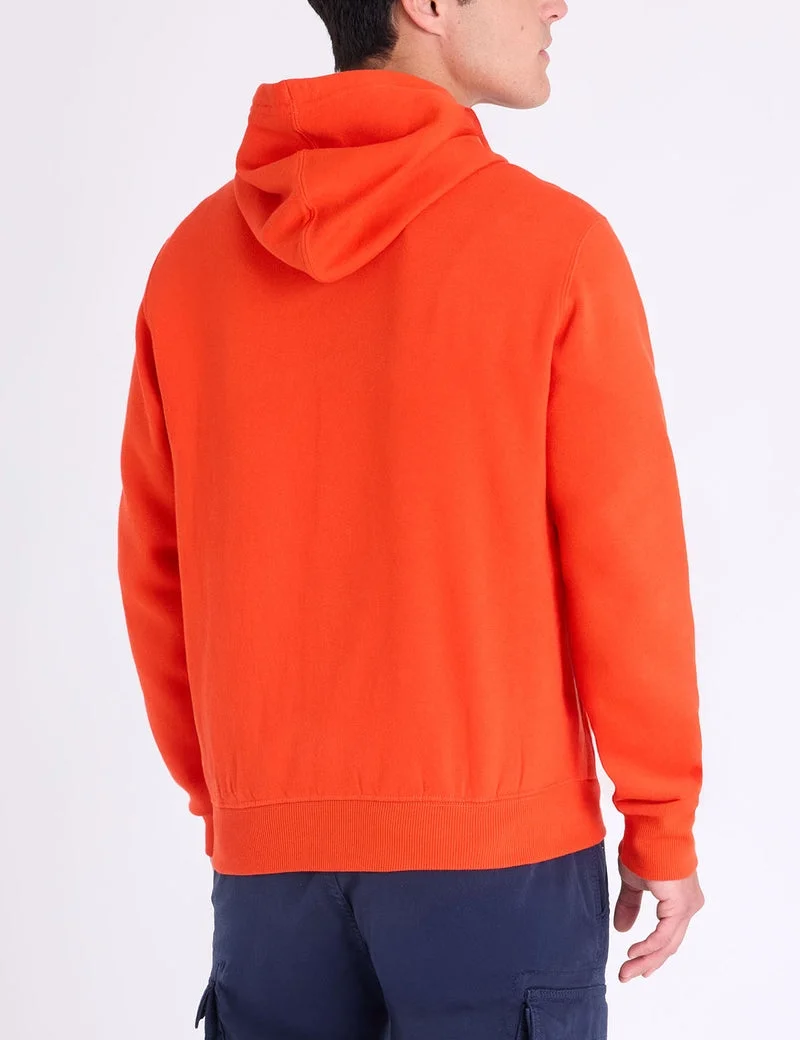 Мужская толстовка-худи U.S. Polo Assn. Wordmark Applique Fleece, оранжевый — фото 2