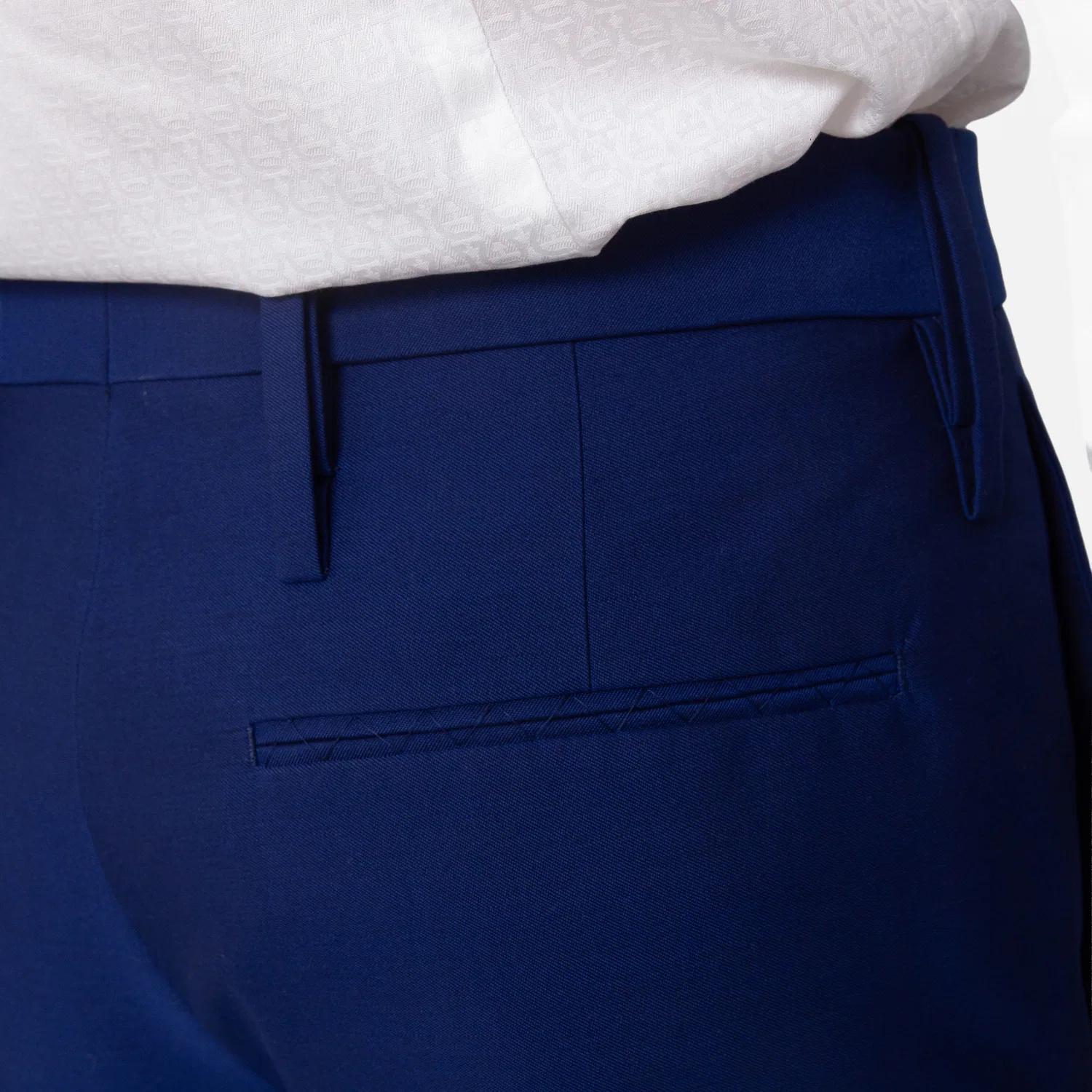 Брюки из шерсти с эффектом иризации EKD Tag Wool Tailored Burberry, Marine — фото 3
