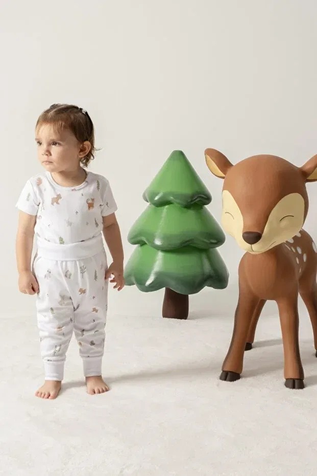 Детское боди для новорожденных с длинным рукавом Basics Roosac, Forest