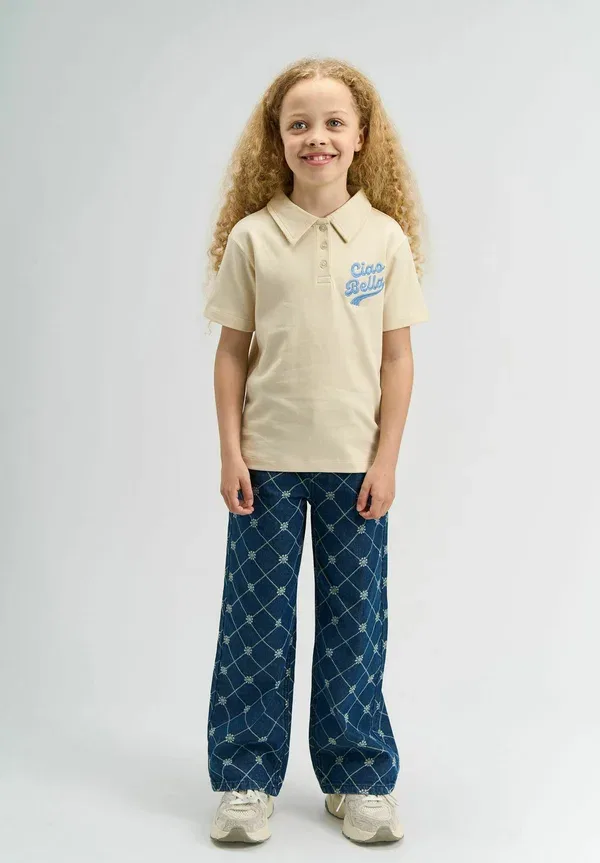 Брюки с цветочным принтом Stine wide fit The New, medium blue denim, синий