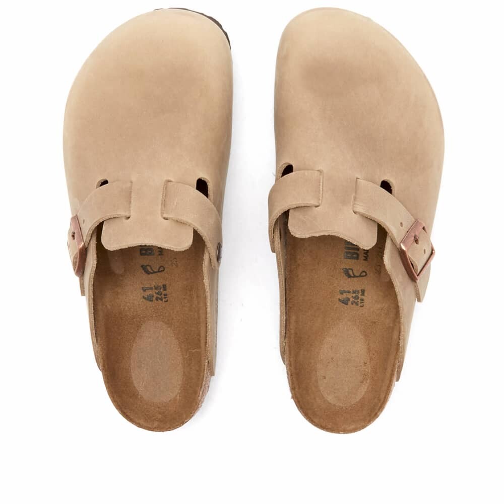 Сабо женские Birkenstock Boston кожаные, бежевый — фото 4