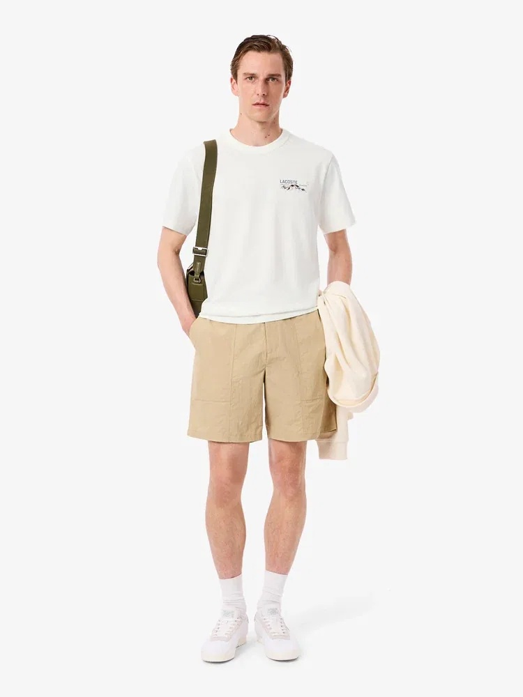 Футболка с графическим принтом Mountain TH5825 LACOSTE, White — фото 4