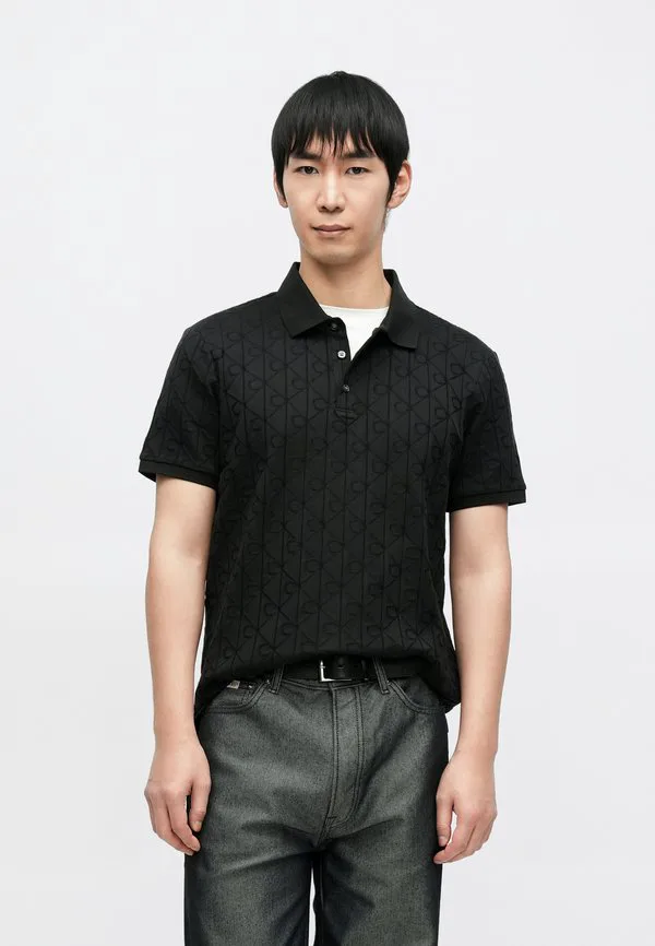 Мерсеризованный джемпер с эмблемой Calvin Klein, Black