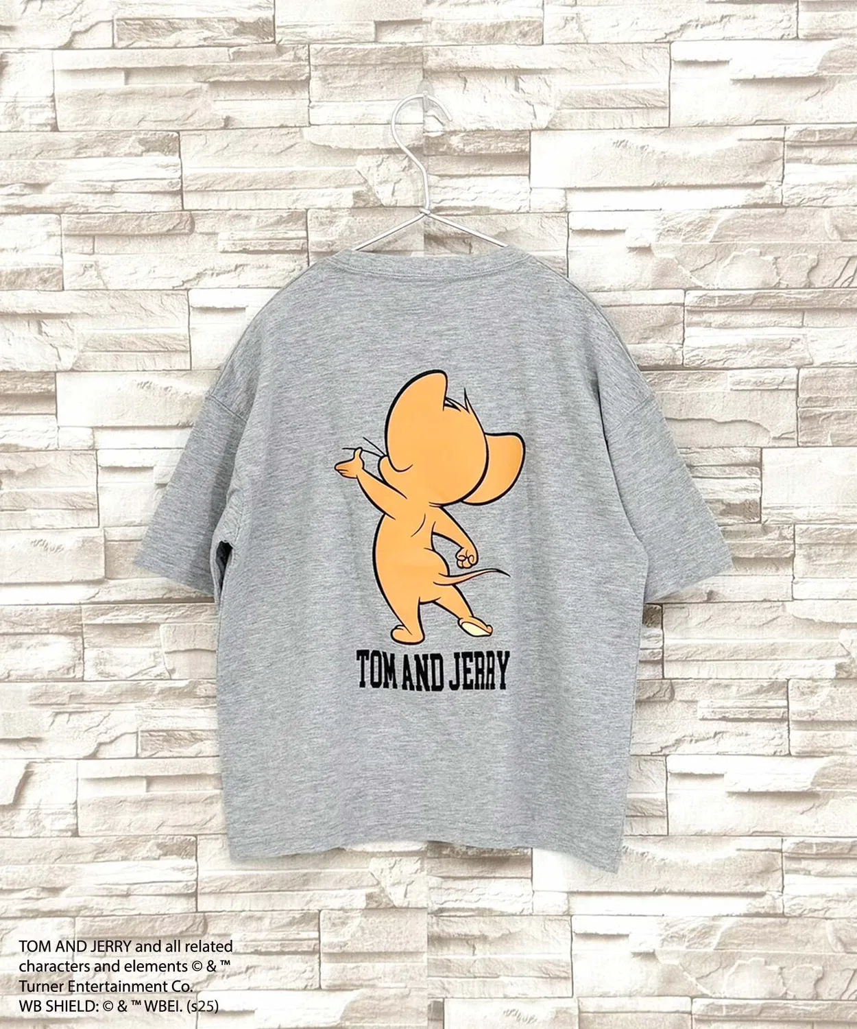 Детская футболка оверсайз с принтом Tom and Jerry TOM&JERRY, Серый — фото 3