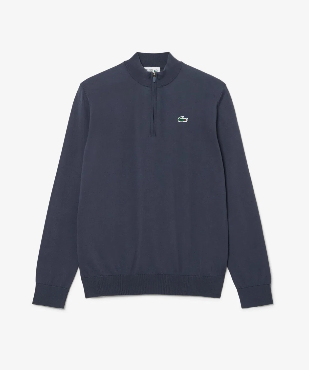 Мужской хлопковый свитер с длинным рукавом поло LACOSTE, Dark Ash — фото 4