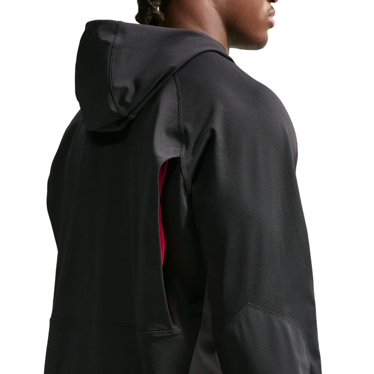 Мужская куртка с капюшоном Nike Pro Training Dri-FIT Midlayer Top, Hyper Pink Black — фото 2