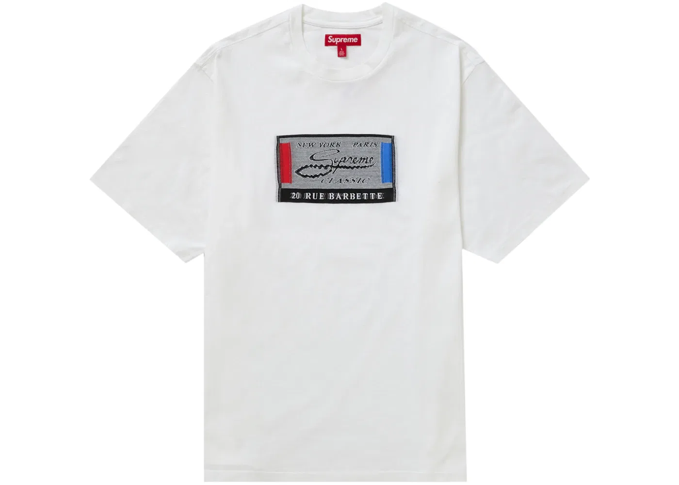 Мужская футболка с принтом Intarsia Label Supreme, белый