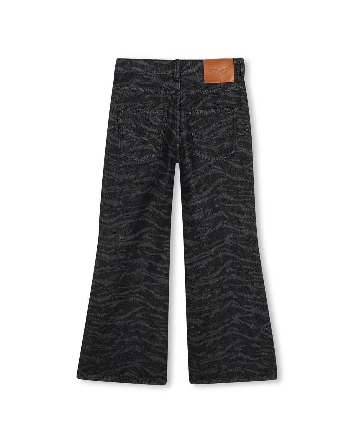 Детские джинсы для девочек с расклешенным кроем Animal Negro Zadig & Voltaire, Negro — фото 3
