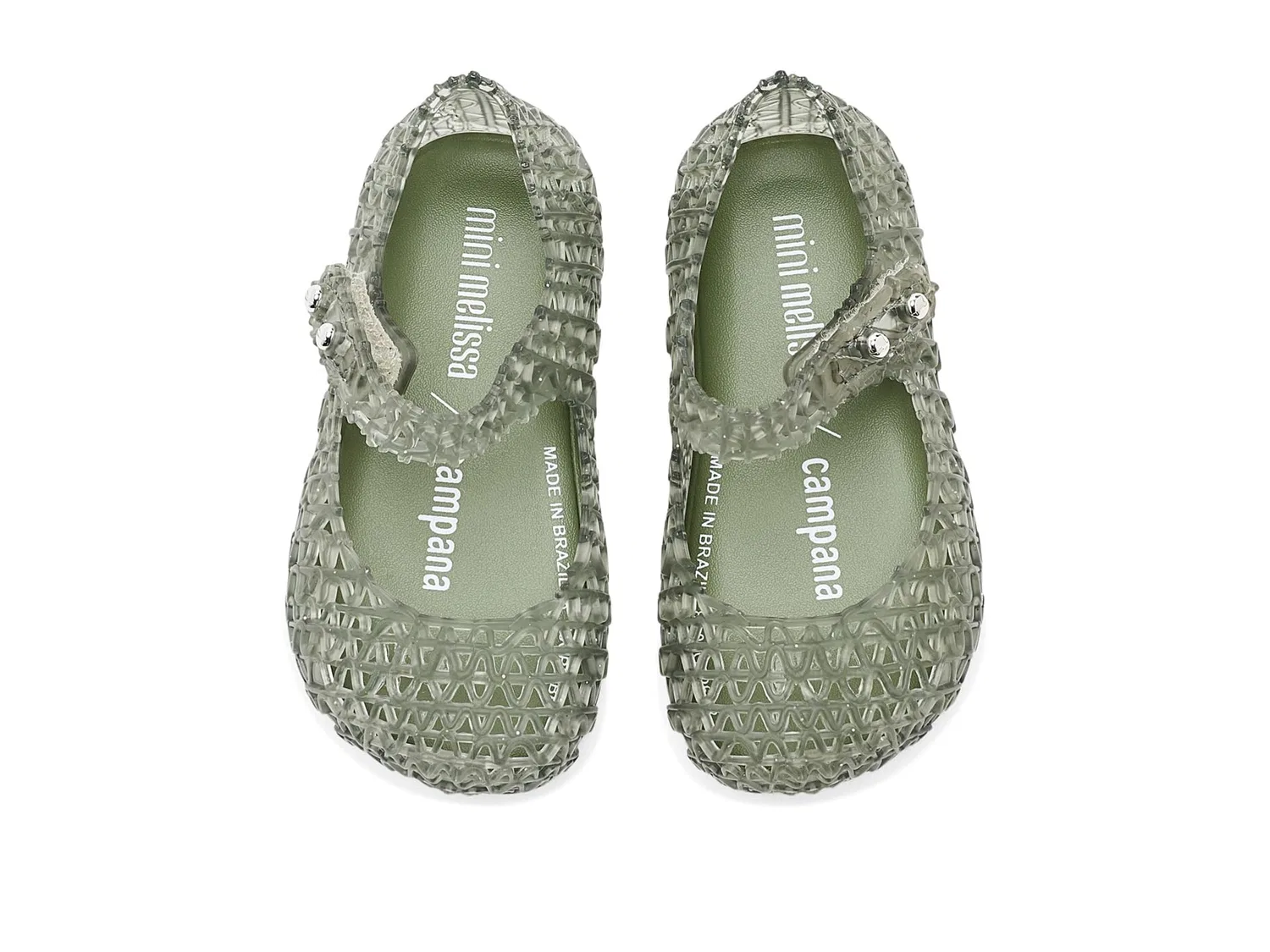 Балетки Campana Papel Baby (для малышей и маленьких детей) Mini Melissa, Glitter Green — фото 3