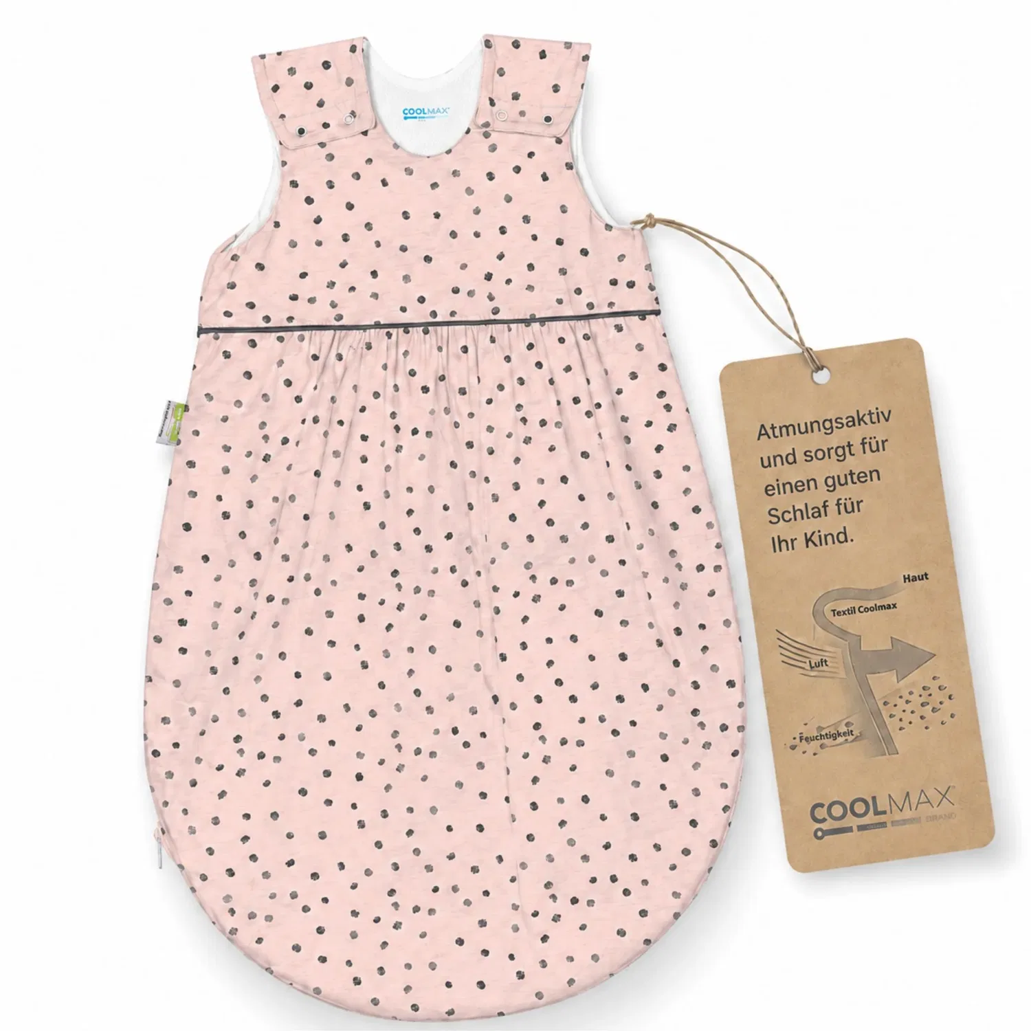 Спальный мешок Coolmax Timmi cool Dancing Dots Powder Love Kinderhaus Blaubär, розовый — фото 3