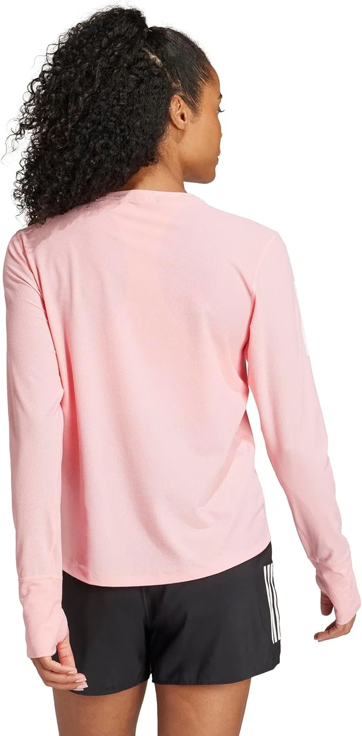 Женская футболка с длинным рукавом для бега Own the Run adidas, Semi Pink Spark — фото 4