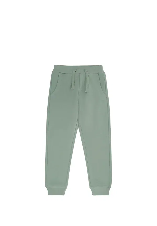 Комплект брюк хлопковый tracksuit bottoms Minymo green, зеленый — фото 4