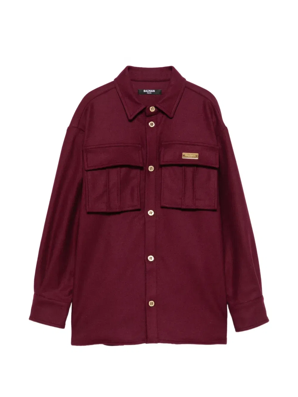 Рубашка с логотипом Balmain Kids, красный
