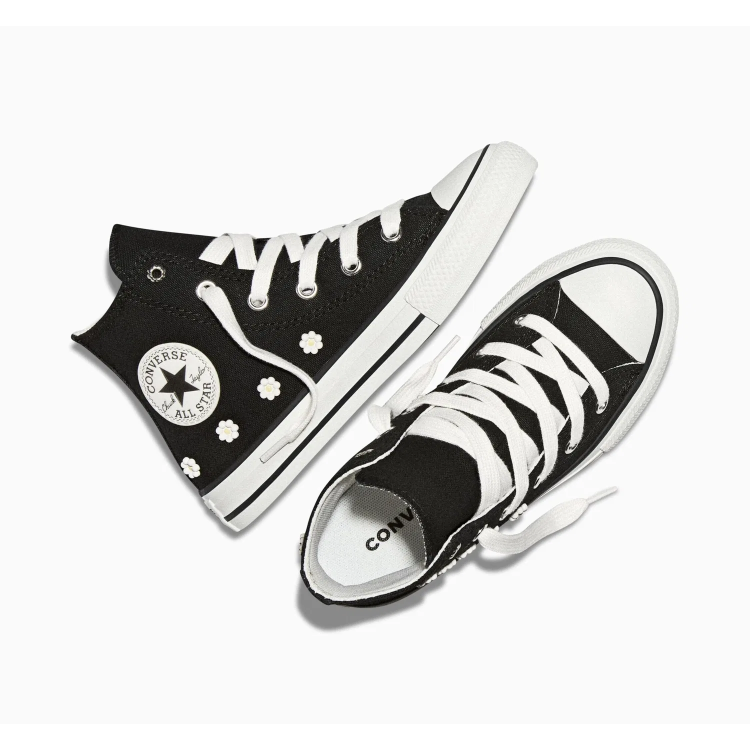 Детские кеды с шнуровкой Chuck Taylor All Star Converse, Black/Vintage White/Black — фото 2