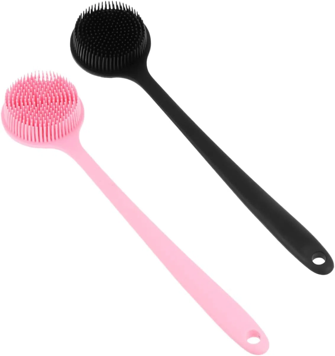 Щетка для тела с длинной ручкой WOONEKY, 2 шт, 37x8x3.5 см, Schwarz Rosa