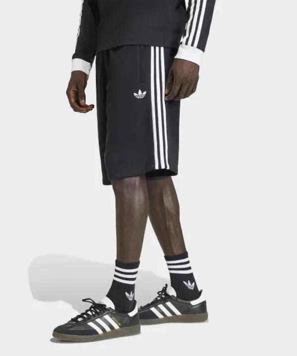 Шорты спортивные с тремя полосками, Adidas, черный