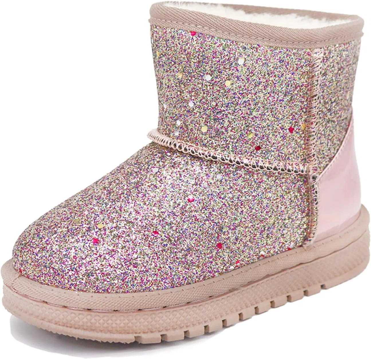 Детские сапоги для девочек с блестками и пайетками Snow Boots Elcssuy, Gold
