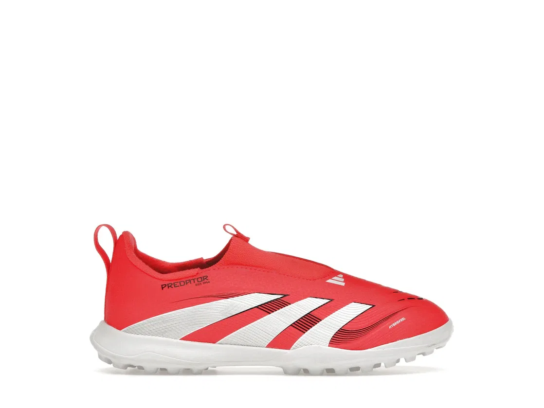 Детские бутсы для игры на искусственном покрытии с принтом Adidas Predator League Laceless Turf Pure Victory Pack, Lucid Red/Cloud White/Core Black