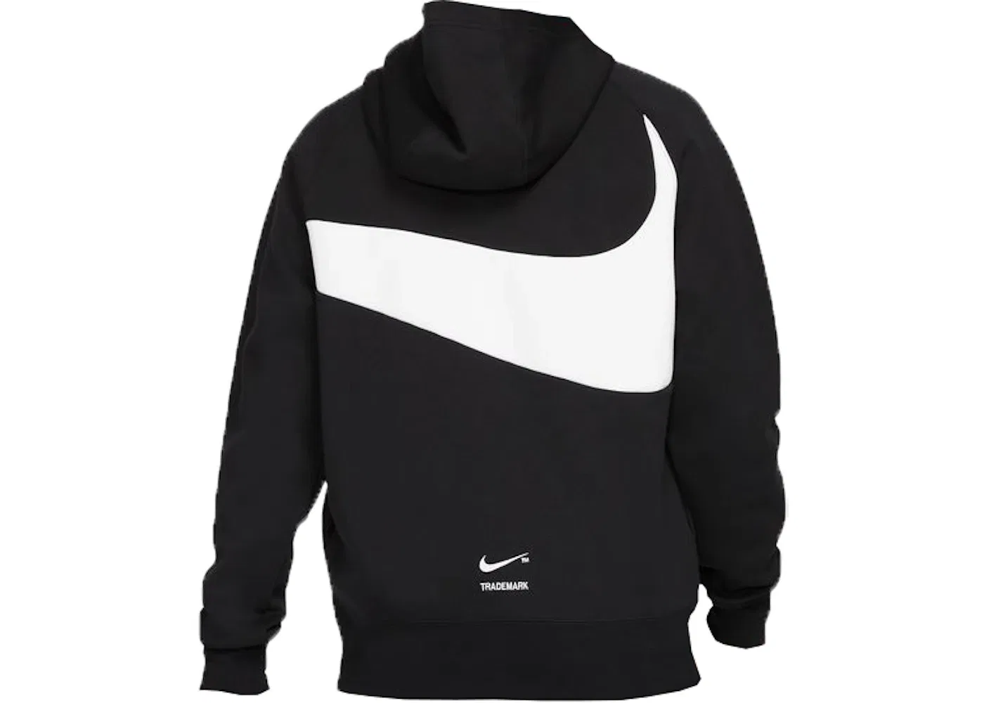 Мужская худи Nike Sportswear Swoosh Tech Fleece Hoodie, Black/White — фото 2