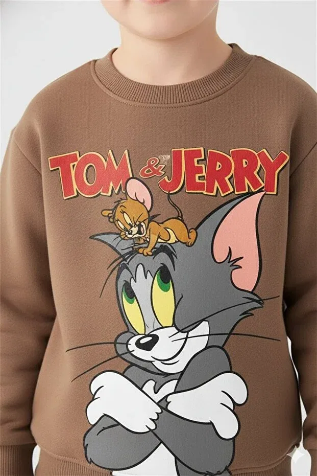 Детский спортивный костюм из 100% хлопка Little Baby, Brown — фото 3