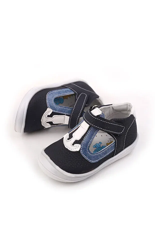 Детские туфли для мальчиков ортопедические Walkenzo, Navy-White — фото 4