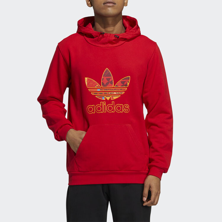 Толстовка мужская алая Adidas Originals, цвет Scarlet — фото 2