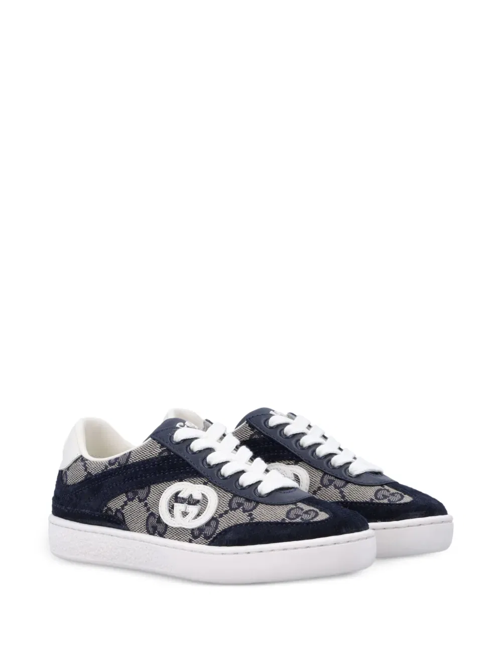 Кроссовки с логотипом G74 Gucci Kids, синий