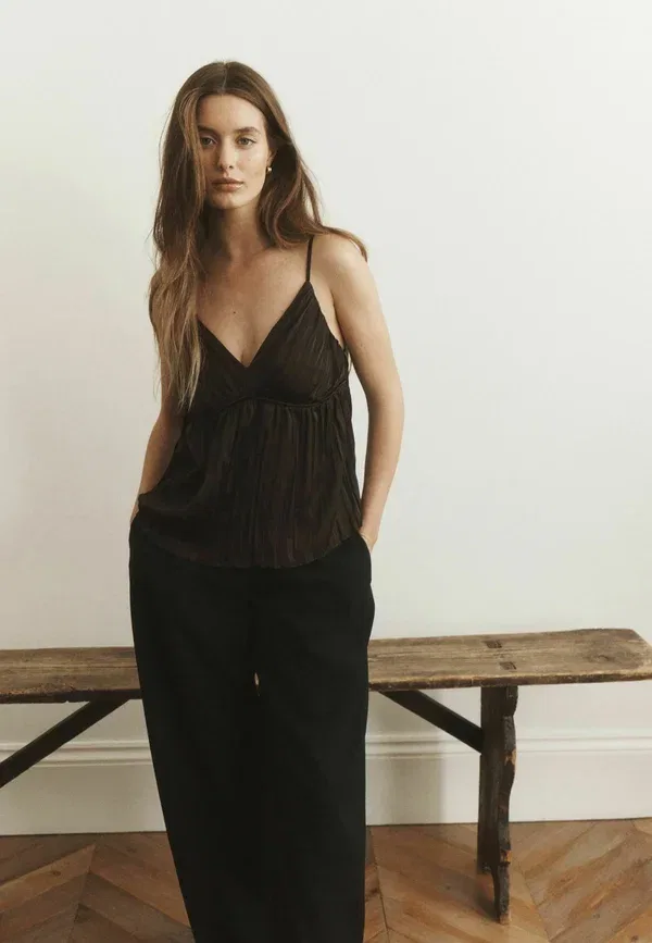 Топ с открытой спиной Regular Fit Channel Detail Cami Top Next, Chocolate Brown, коричневый/шоколадный — фото 4