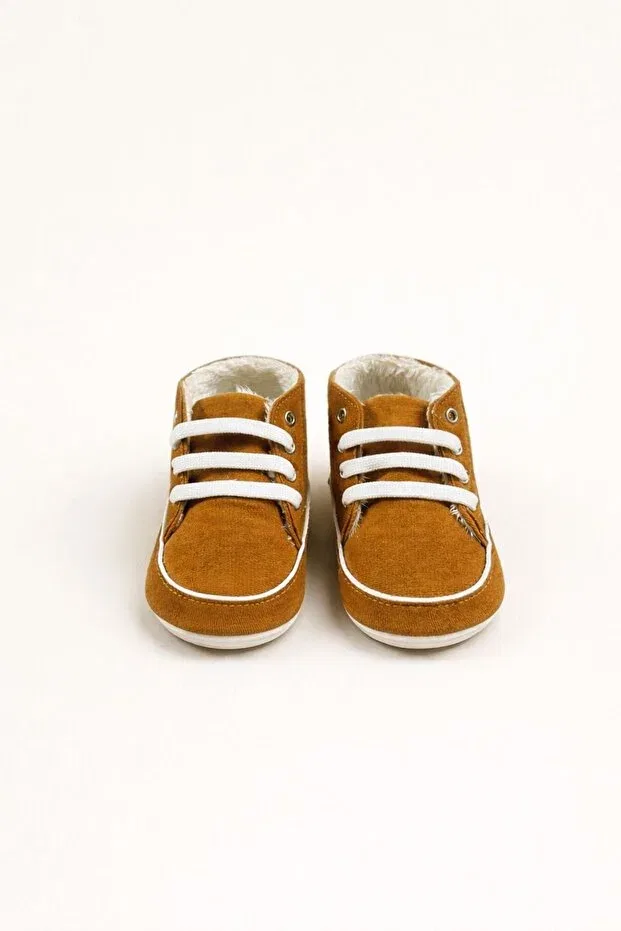 Детская обувь для новорожденных с органическим хлопком Numix Baby Kids, Brown — фото 2