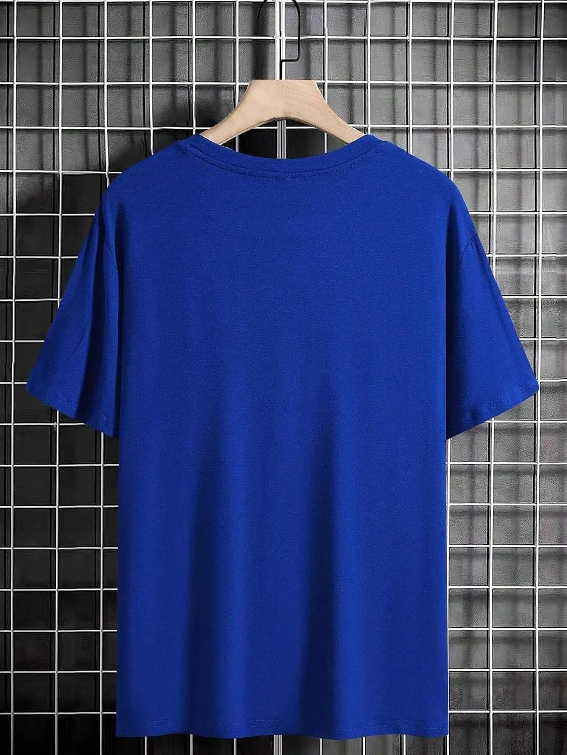 Мужская футболка с круглым вырезом, Solid Color, Royal Blue — фото 2