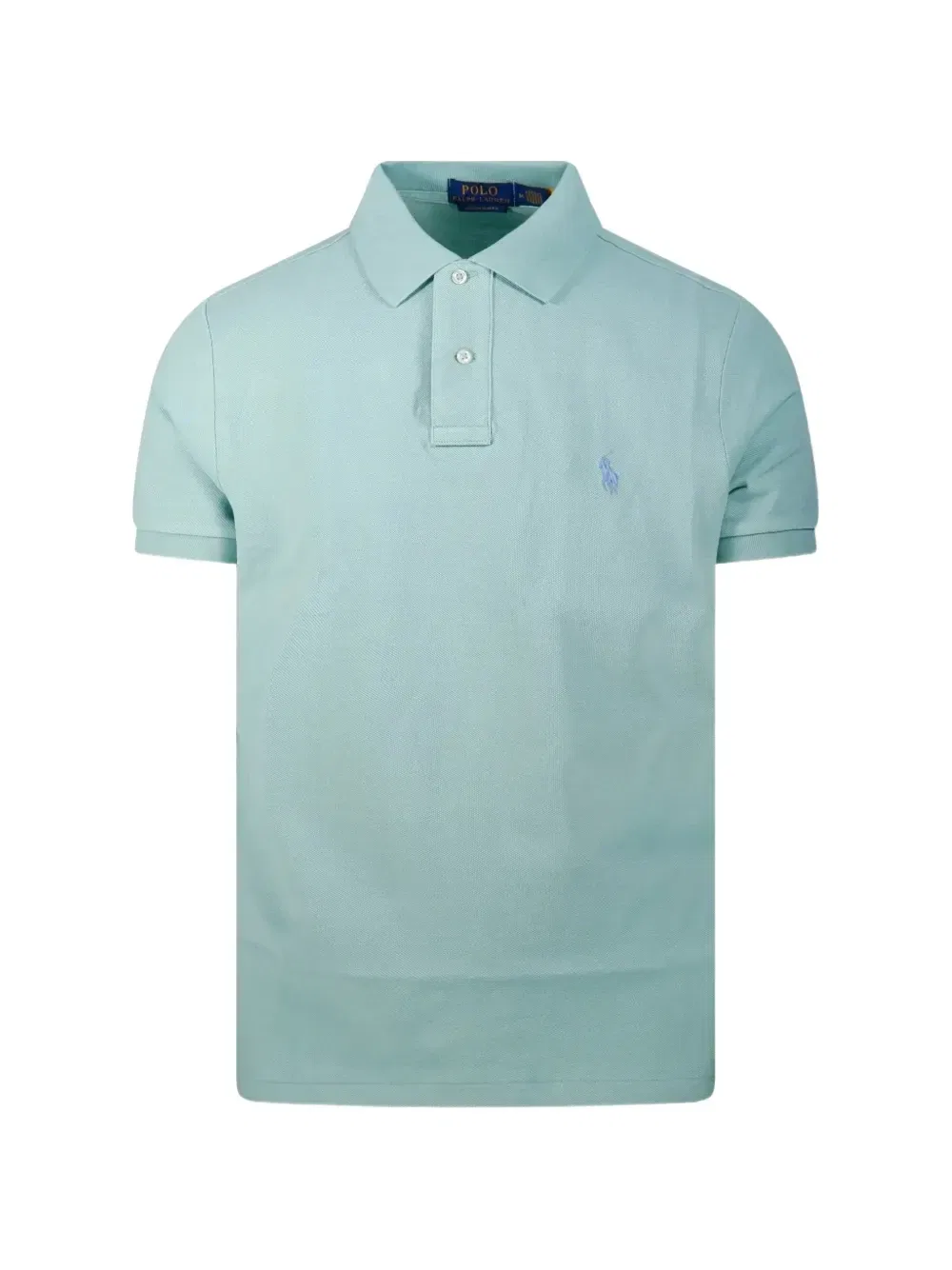 Поло из пике с вышитым логотипом Polo Ralph Lauren, синий