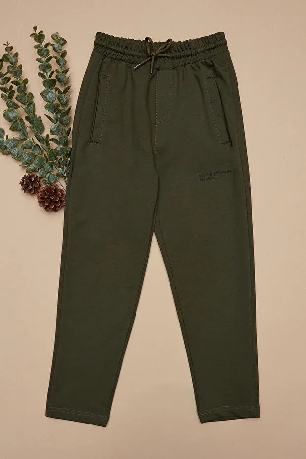 Детские спортивные штаны для мальчиков с принтом Fulla Moda, Khaki — фото 3