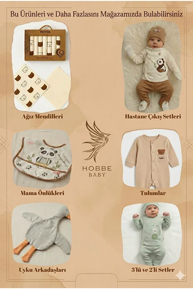 Детские носки для новорожденных хлопковые 5-Pack of antiallergic 100% cotton newborn baby socks Hobbe Baby, Teddy Bear — фото 2