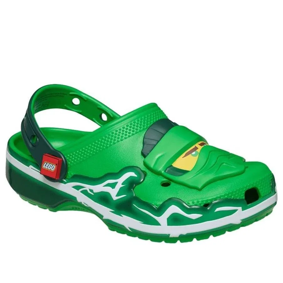 Детские сандалии с резиновым верхом LEGO Classic Clog Ninjago 'Multi-Color' Crocs, разноцветный — фото 3