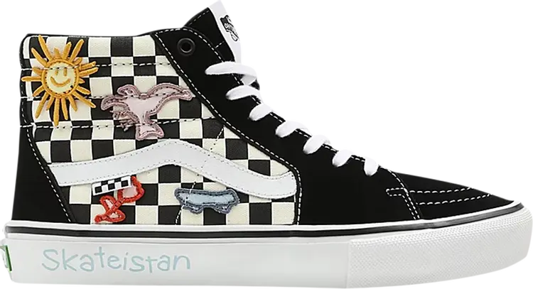 

Кеды Vans Skateistan x Skate Sk8-Hi Checkerboard, черный