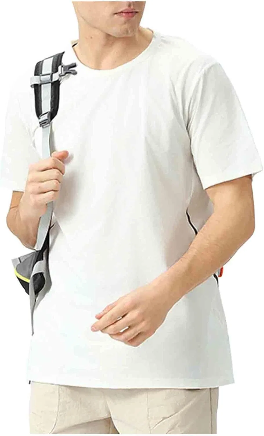 Мужская спортивная футболка для бега Athletic Running, White-02 — фото 4