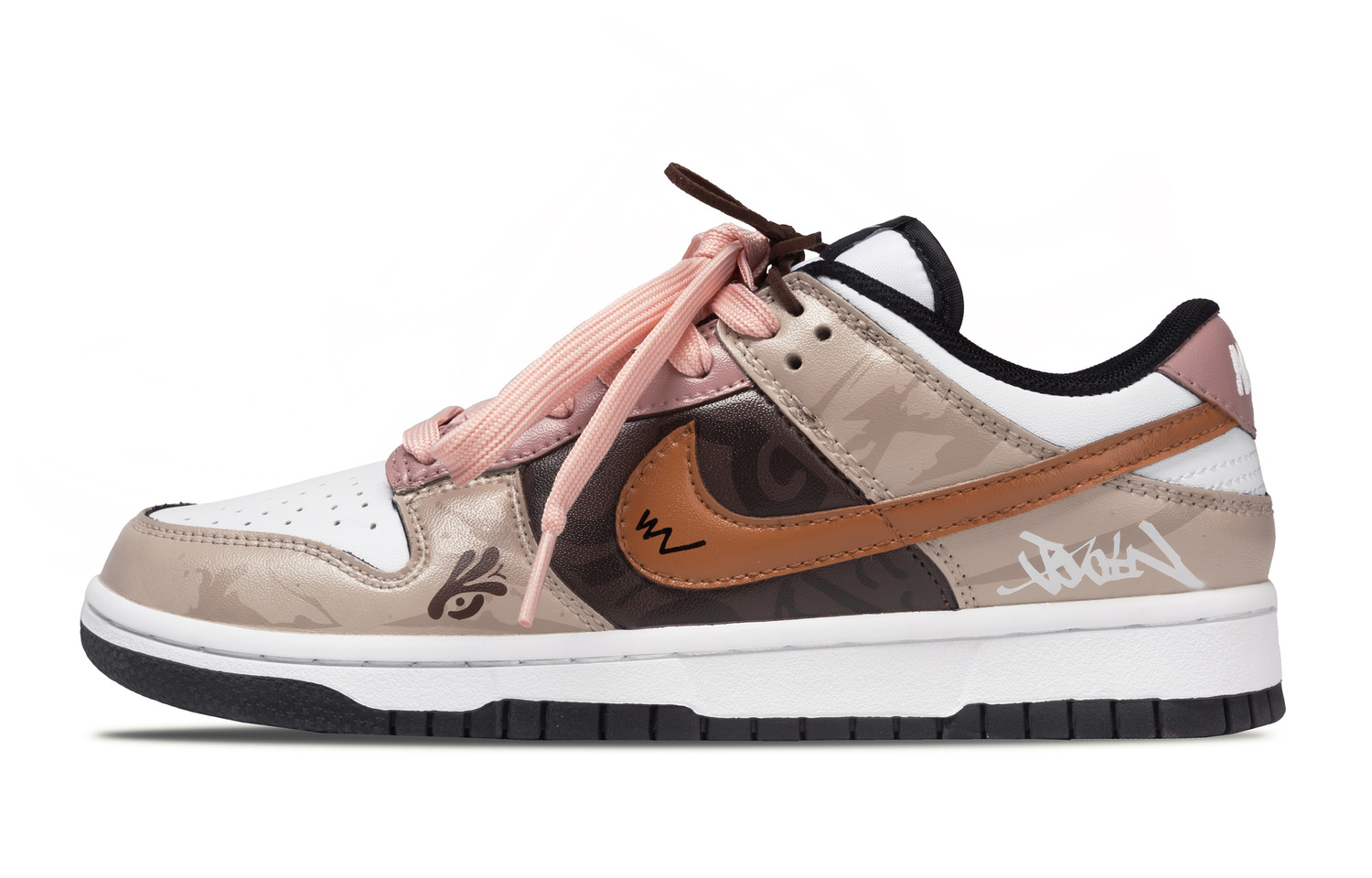 

Nike Dunk June, Autumn Temple Abrasion Resistant Low top Skateboard Shoes мужские бежево-коричневые