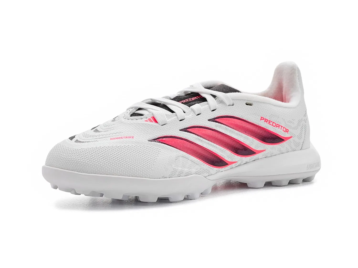 Бутсы Predator League Turf (для маленьких и больших детей) Adidas Kids, White/Solar Turbo/Black — фото 2