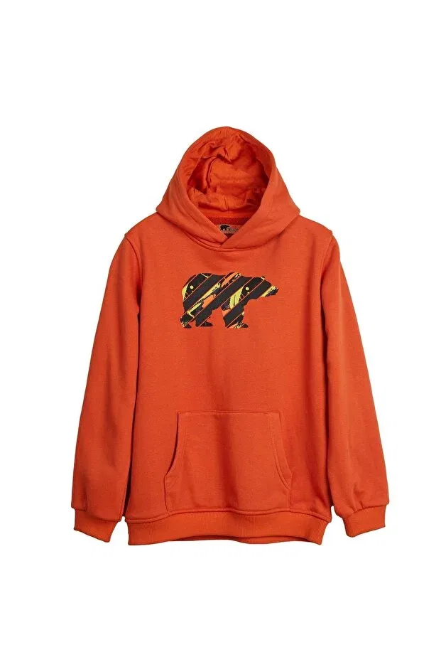 Детская толстовка с капюшоном Bad Bear, Orange