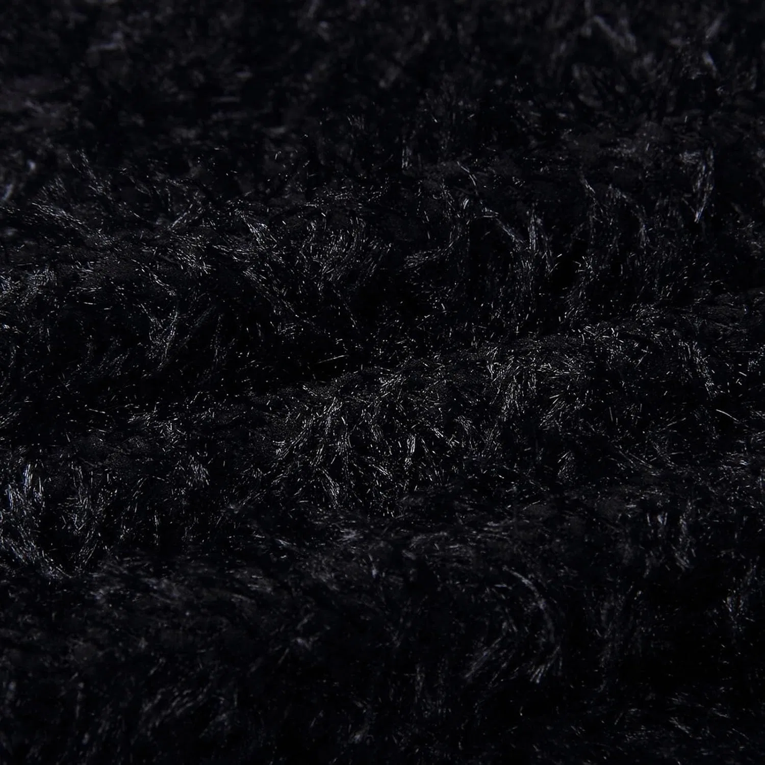Женский пуловер из футера с длинным рукавом, модель Fuzzy Sweater Pullover, чёрный — фото 4