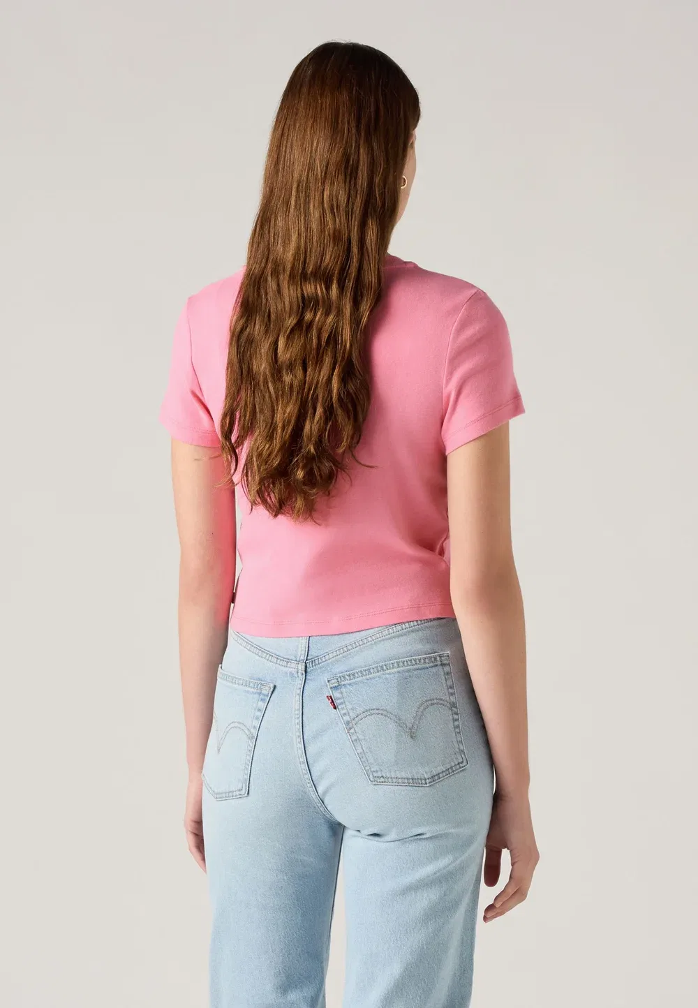 Базовая спортивная футболка - простая футболка Levi'S, Pink Cosmos — фото 3