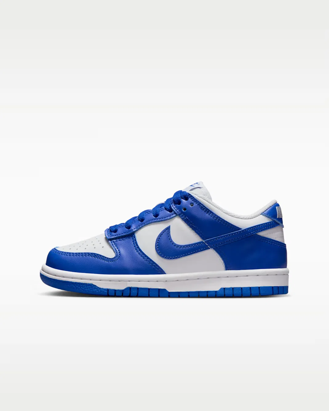 Кроссовки для детей постарше Nike Dunk Low, White/Hyper Royal/Hyper Royal